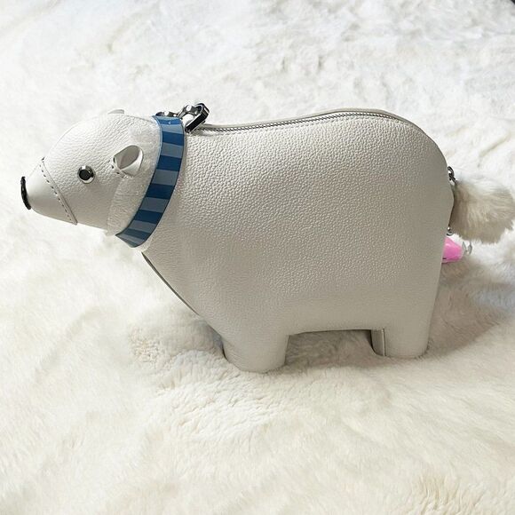 Kate Spade New York Arctic Friends Polar Bear Crossbody Leather Bag NWT - Picture 3 of 15
